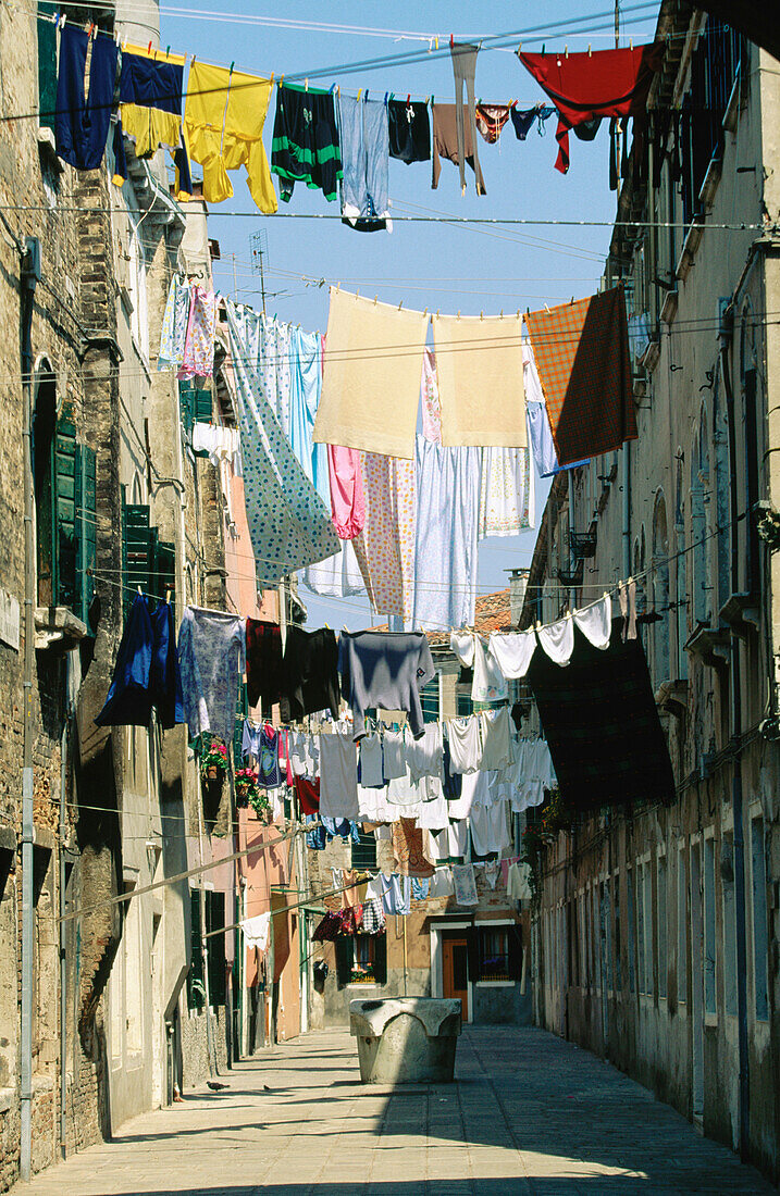 Washing day. Venice. Italy