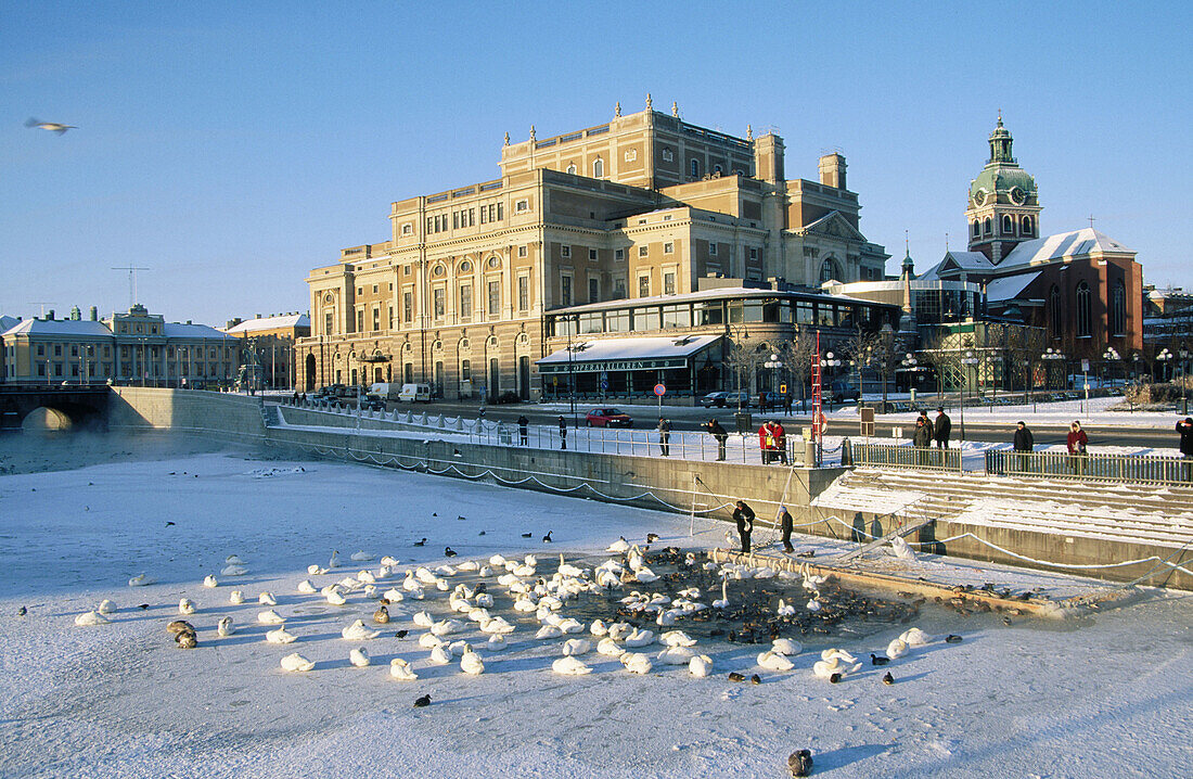 The Opera in winter. Stockholm. Sweden