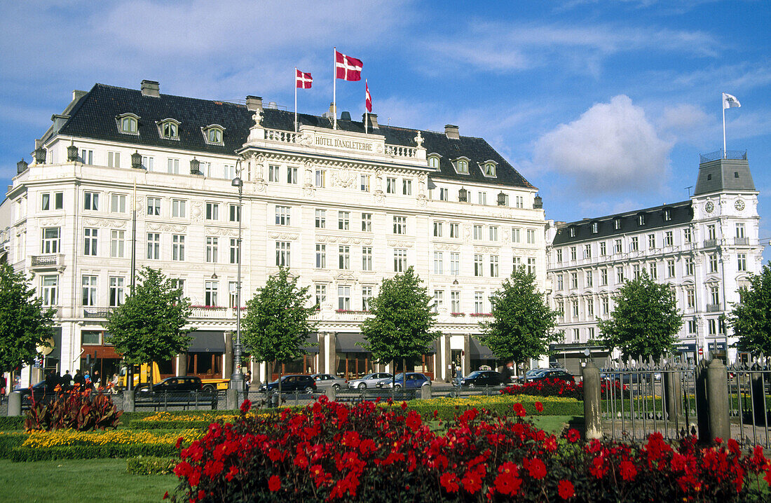 Kongens Nytorv square and D Angleterre Hotel. Copenhagen. Denmark