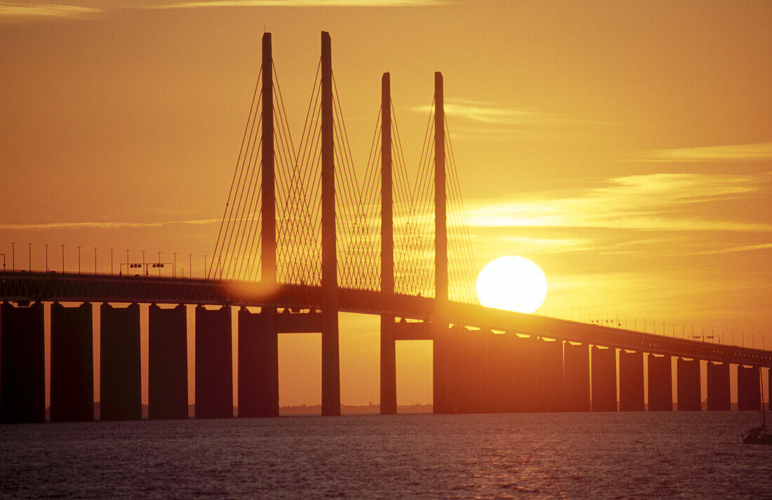 Oresund Bridge between Sweden and Denmark