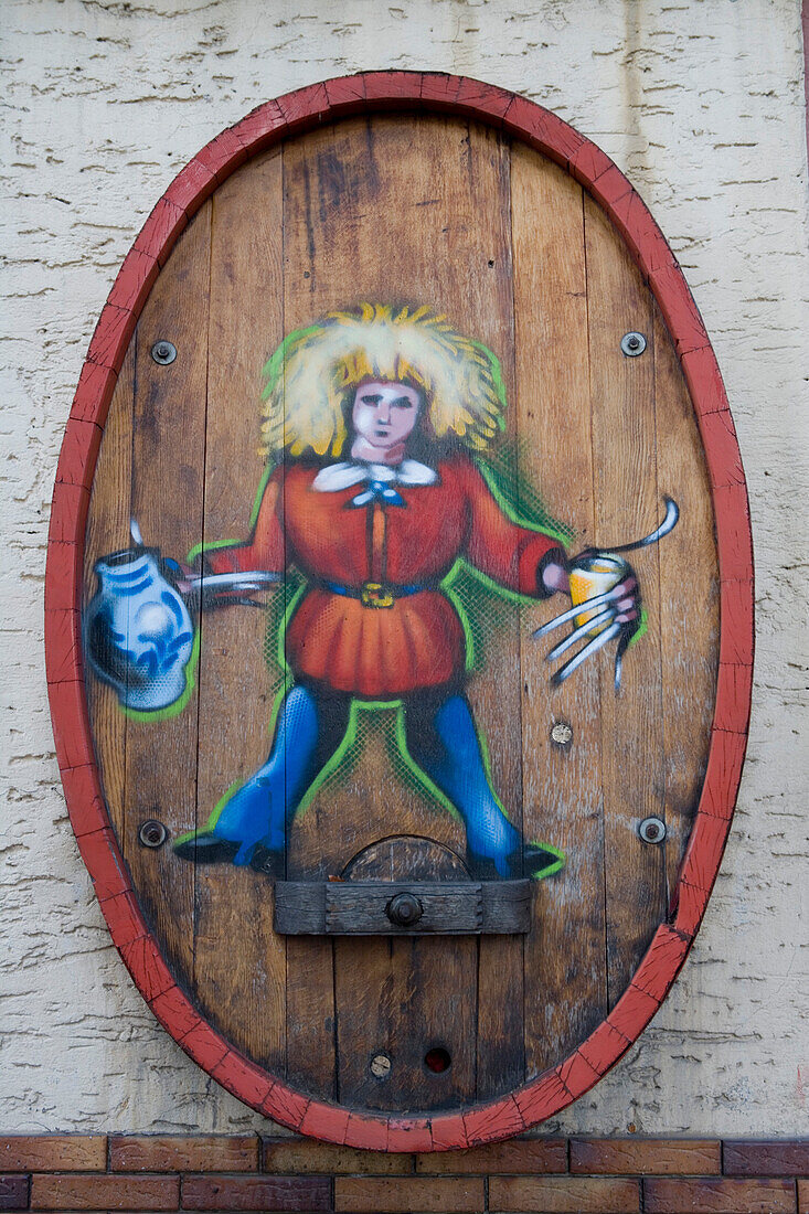 Struwwelpeter Apple Wine Bar Sign in Sachsenhausen, Frankfurt, Hesse, Germany