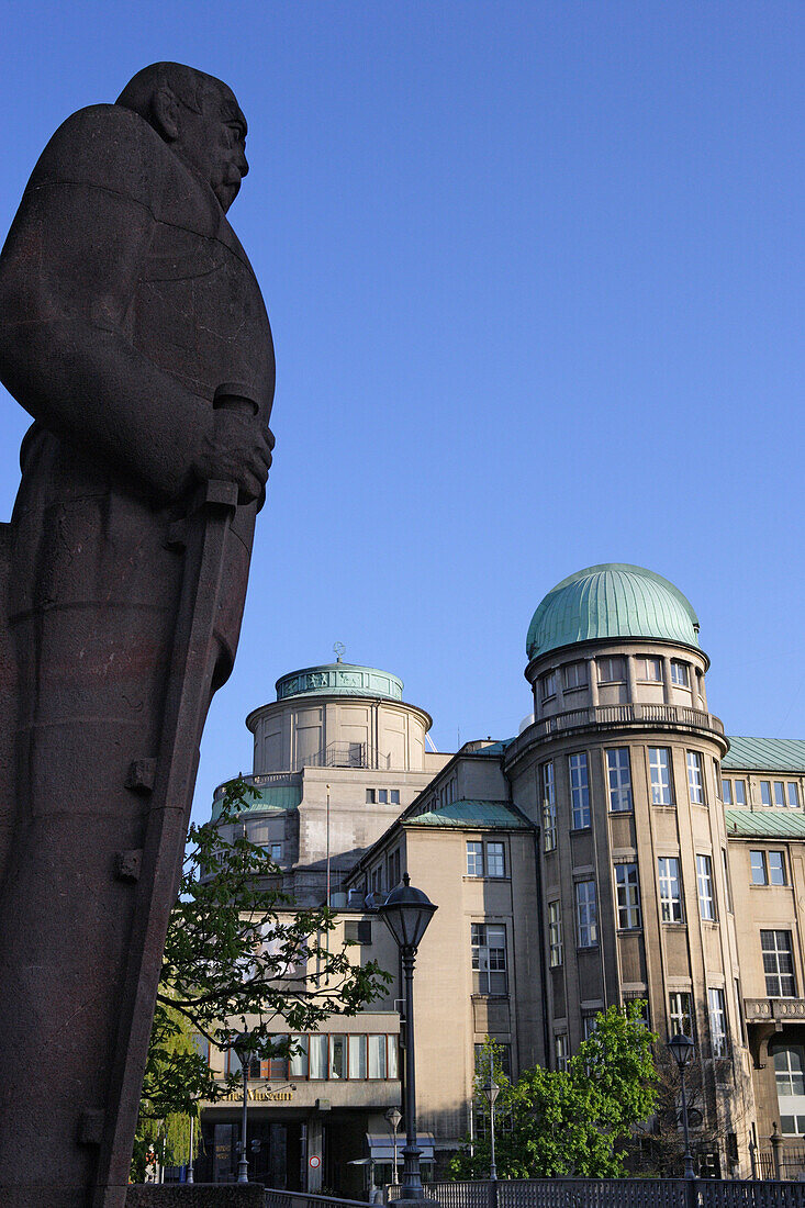 Statue of Bismarck in front of the Deutsches Museum, Munich, Bavaria, Germany