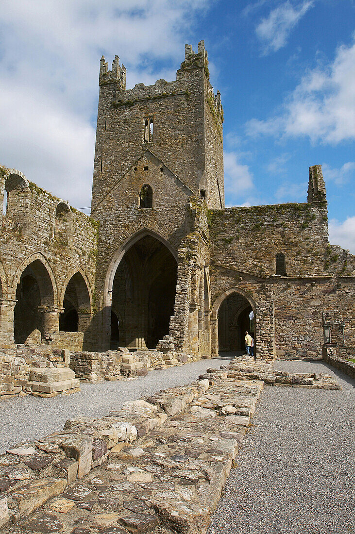 Außenaufnahme, Sommer, Jerpoint Abbey, County Kilkenny, Irland, Europa