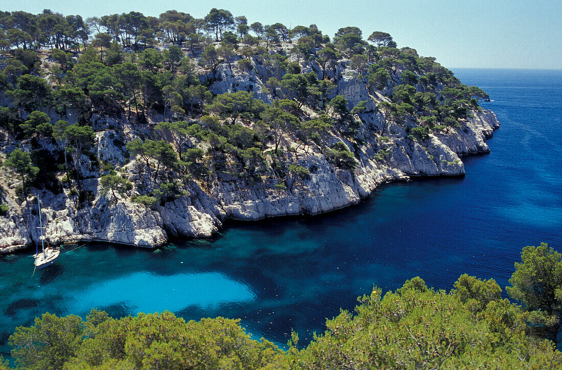 Calanque de Port-Pin, Côte d'Azur, Provence, Frankreich