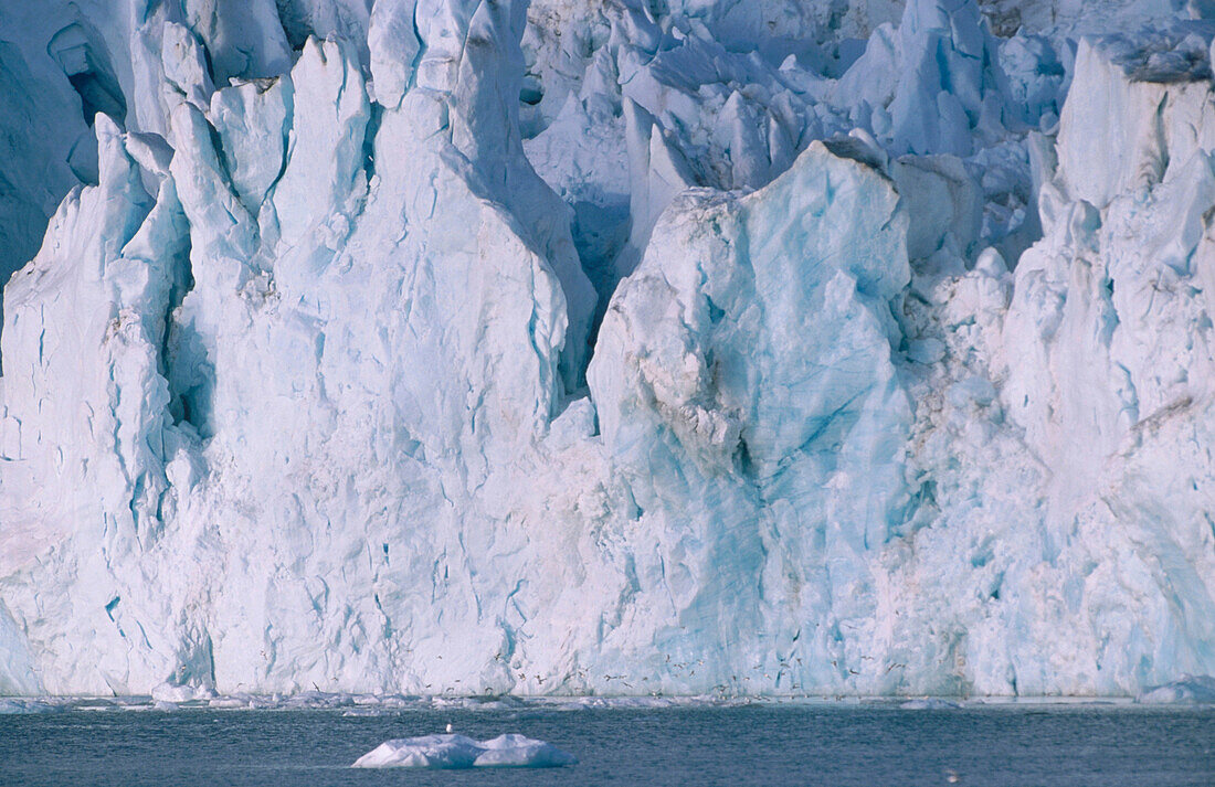 Glacier in Spitsbergen. Svalbard archipelago. Norway