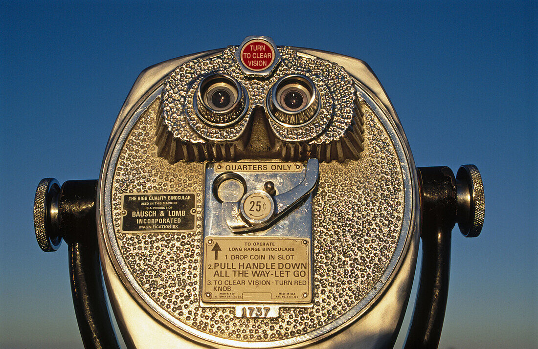 Mechanical binoculars. San Francisco, California. USA.