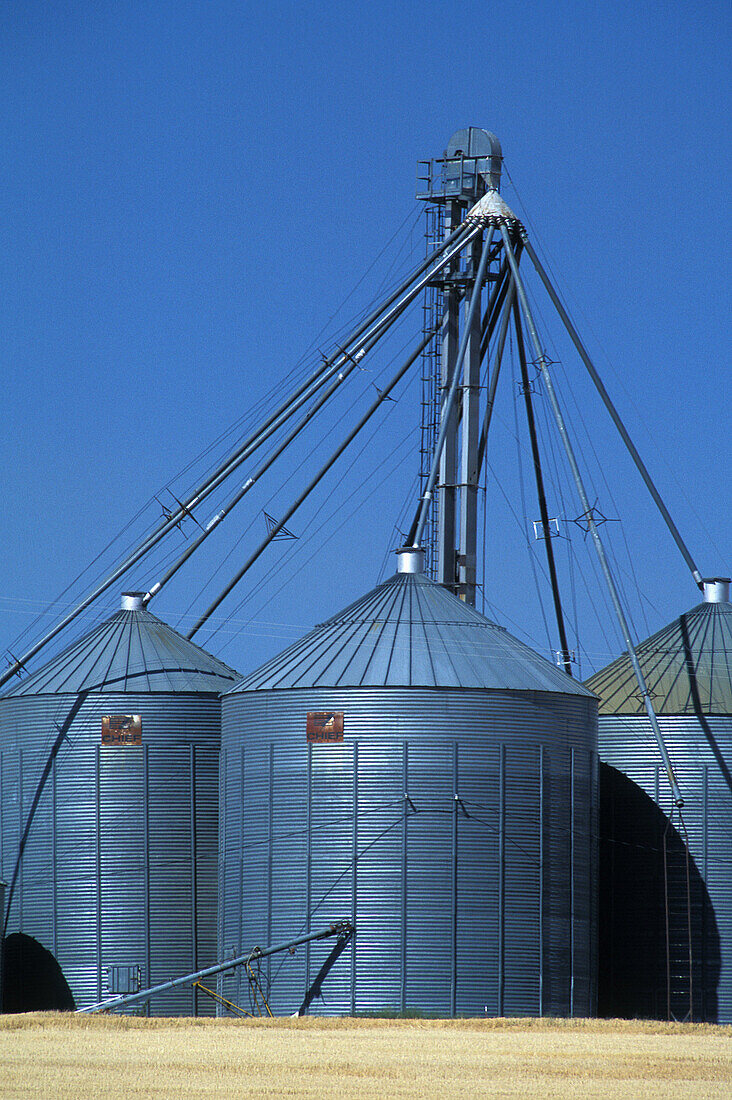Grain storage silos, Northern Idaho. USA.