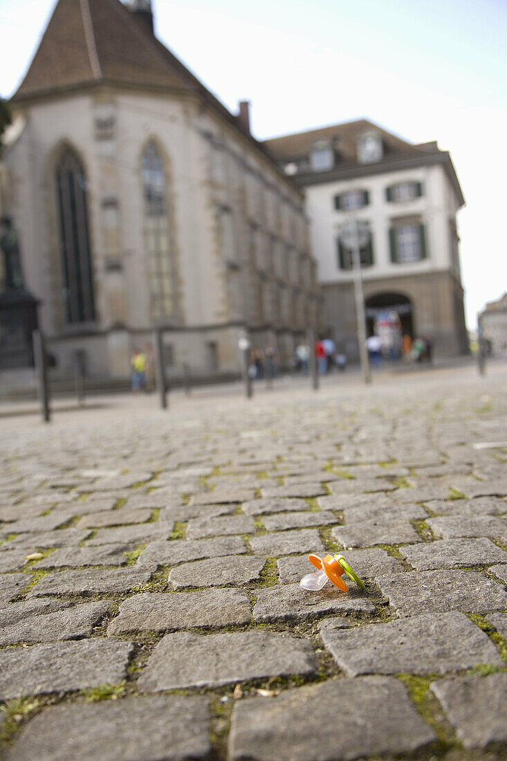 Pacifier lost in the streets of Zürich, Switzerland.