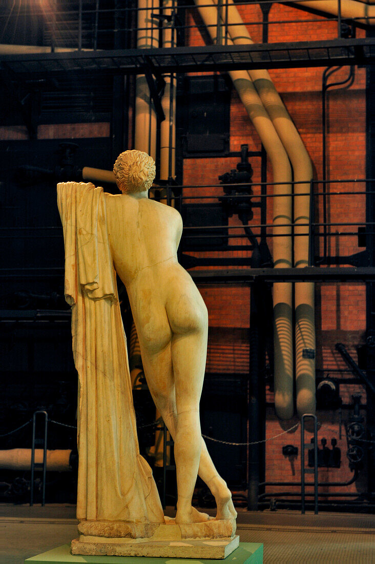 Antique sculpture in the former power station, Centrale Montemartini, Capitoline Museums, Rome, Italy