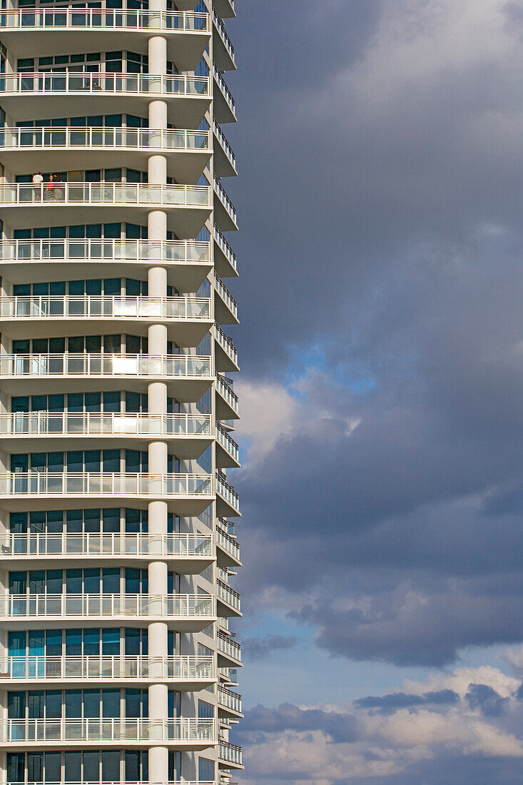 Balconies of a skyscraper, Hollywood, Florida, USA