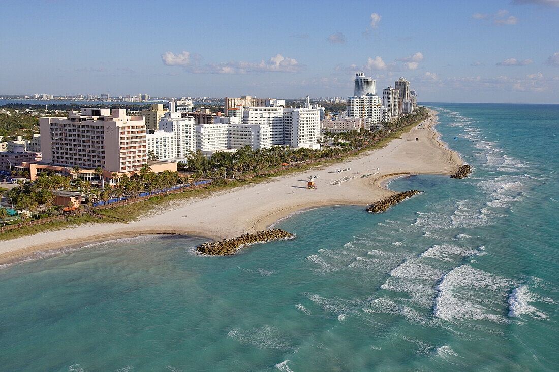 Luftaufnahme von Miami Beach, Florida, Vereinigte Staaten, USA