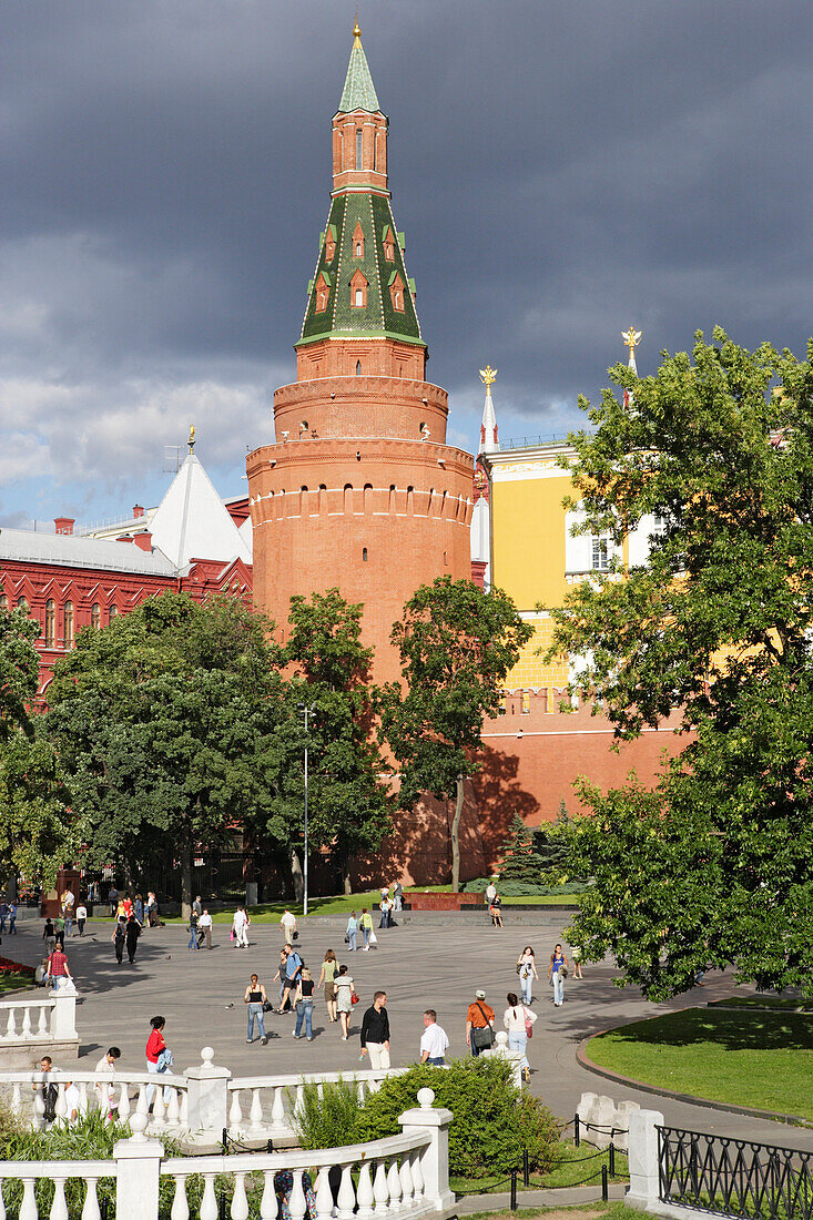 Alexandergarten und Arsenalturm, Moskau, Russland