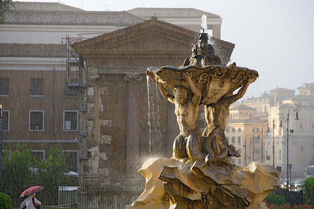 Fountain at Piazza Bocca della Verita, Rome, Italy, Europe