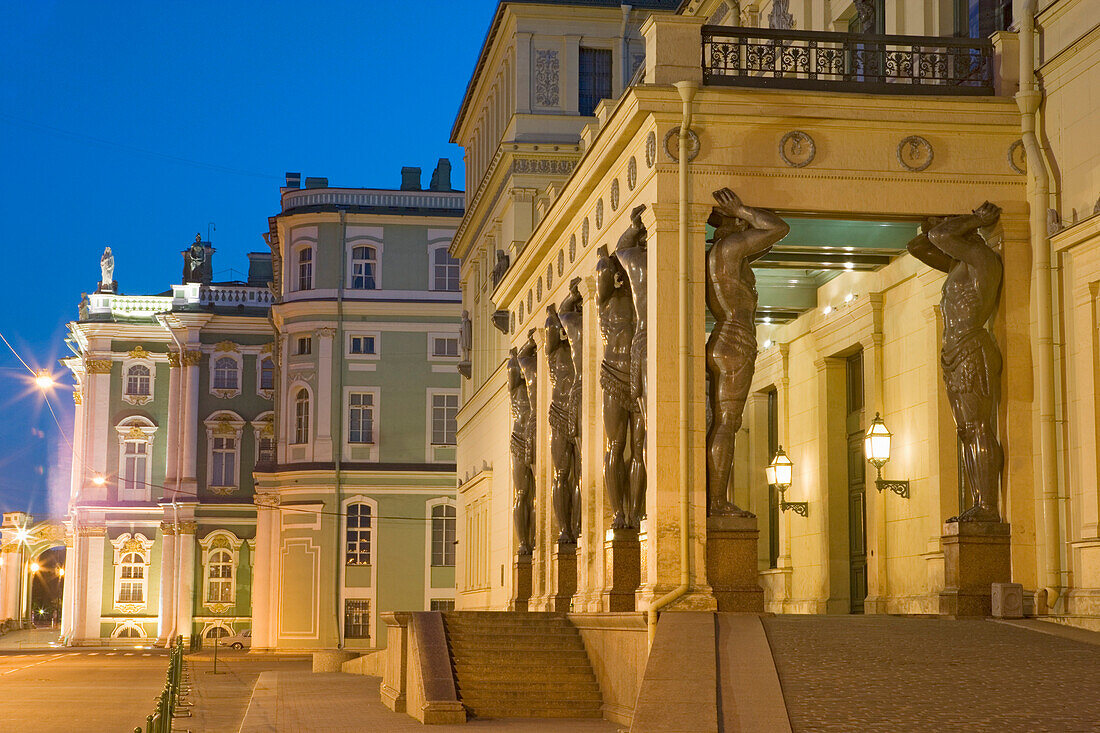 Portikus of the New Hermitage, Saint Petersburg, Russia