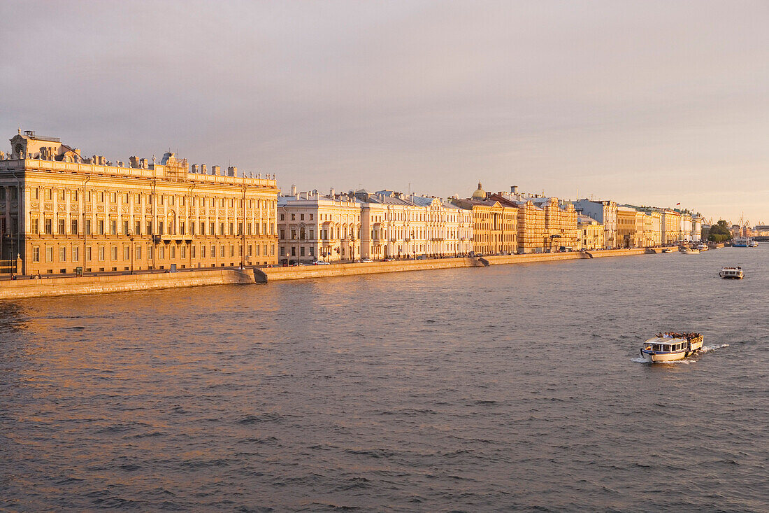 Neva river and the Marble Palace, Saint Petersburg, Russia