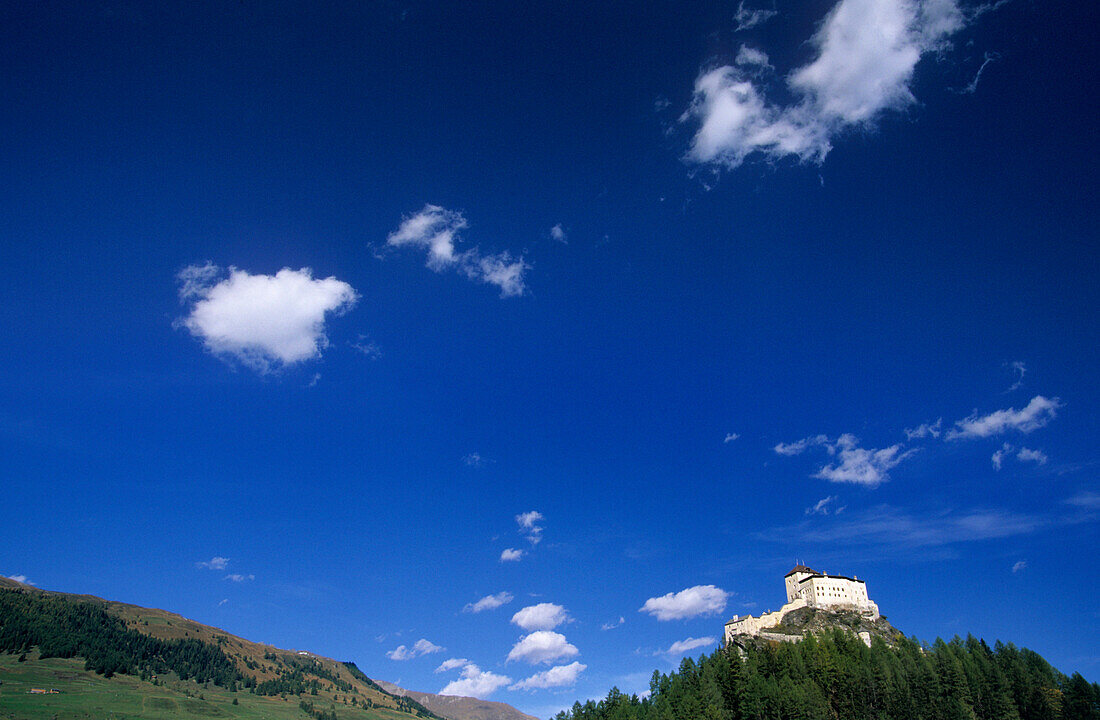 Castle of Tarasp, Lower Engadin, Engadin, Grisons, Switzerland