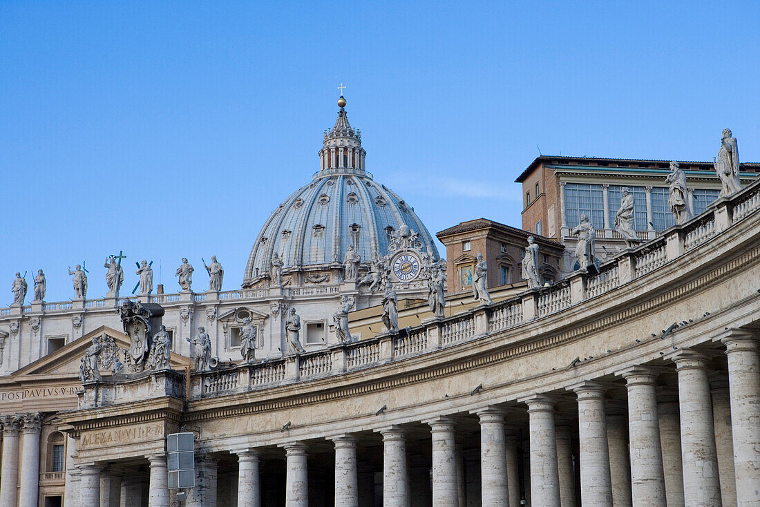 St Peter's Basilica at Piazza San Pietro, Rome, Vatican, Italy