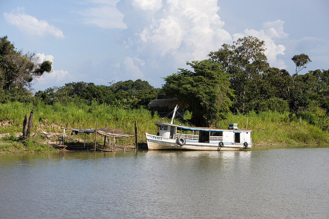 Boot auf Rio Tapajos, nahe Santarem, Para, Brasilien, Südamerika