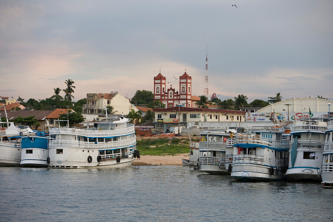 Amazon River Boats and Waterfront, Santarem, Para, Brazil, South America