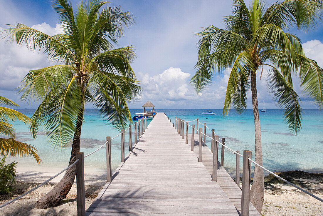 Pier at Le Maitai Dream Fakarava Hotel, Fakarava, The Tuamotus, French Polynesia