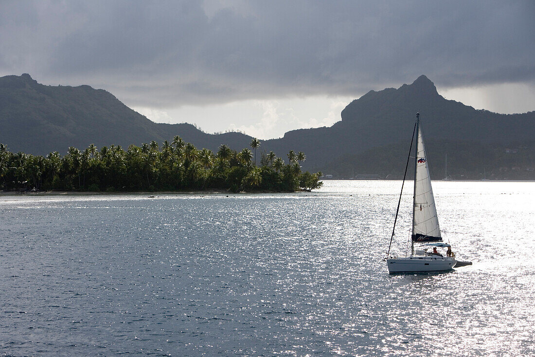 Moorings Charter Yacht Sailboat in Bora Bora Lagoon, Bora Bora, Society Islands, French Polynesia