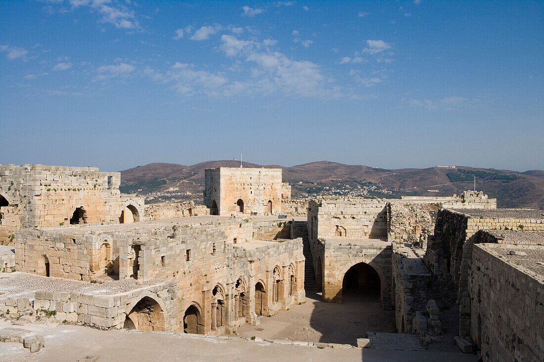Kreuzritterburg Krak des Chevaliers, nahe Homs, Syrien, Naher Osten, Asien