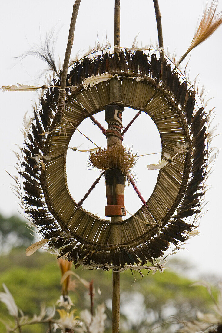 Totem bei Singsing Tanz, Lae, Papua Neuguinea, Ozeanien