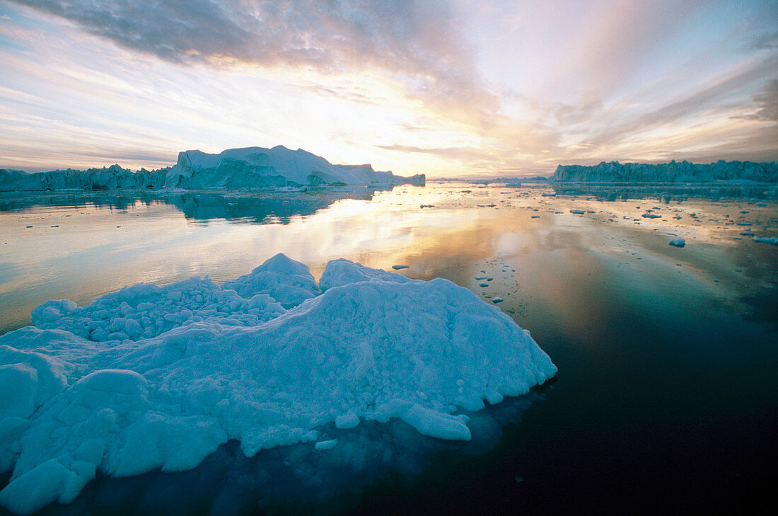 Iceberg in Jakobshavn. Diskobay. Greenland