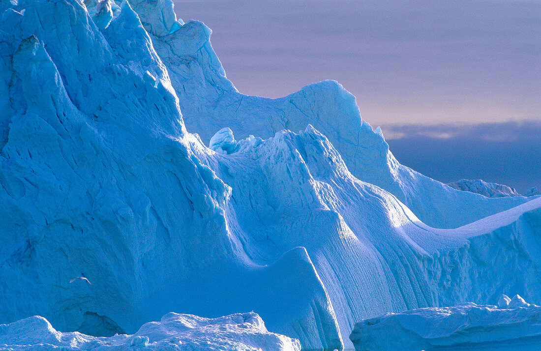 Icebergs on Diskobay. Greenland