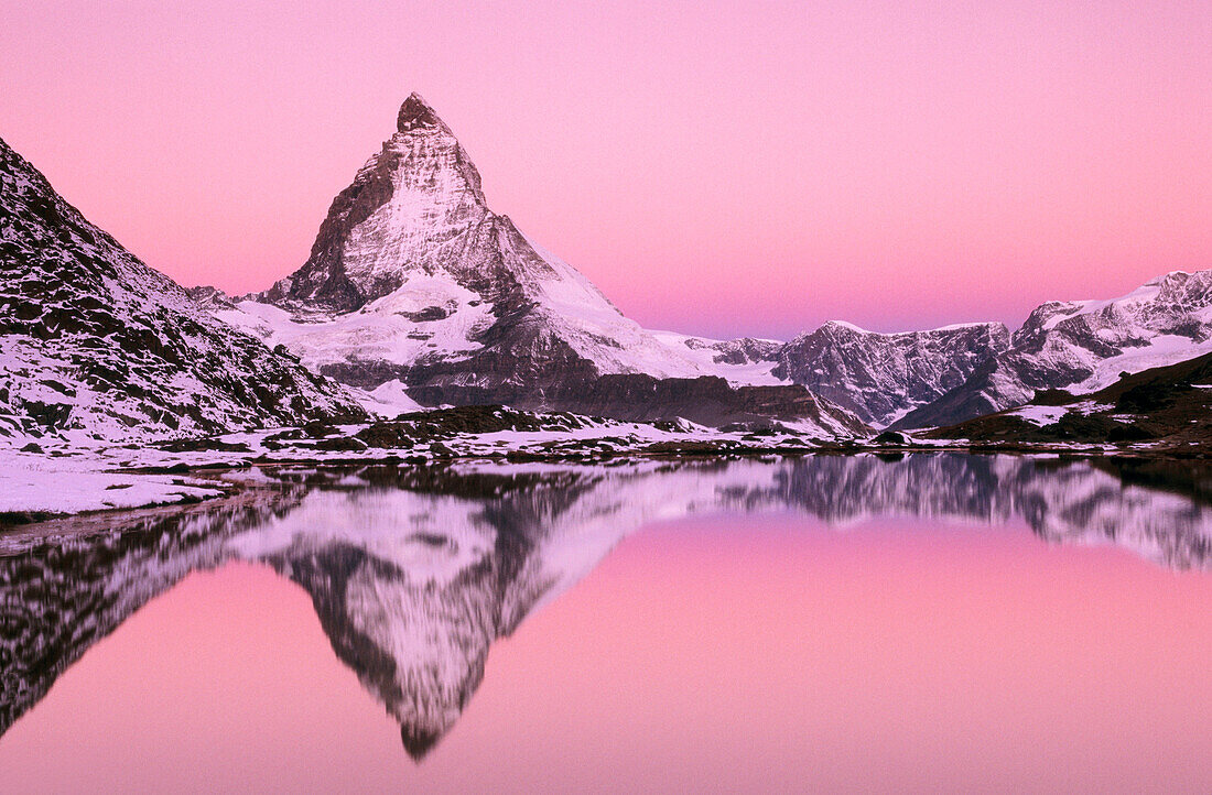 Mount Matterhorn in the Alps. Switzerland