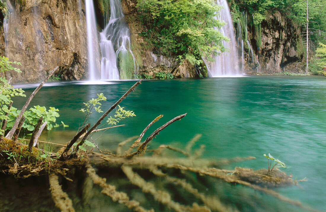 Cascades in Plitvice Lakes National Park. Croatia