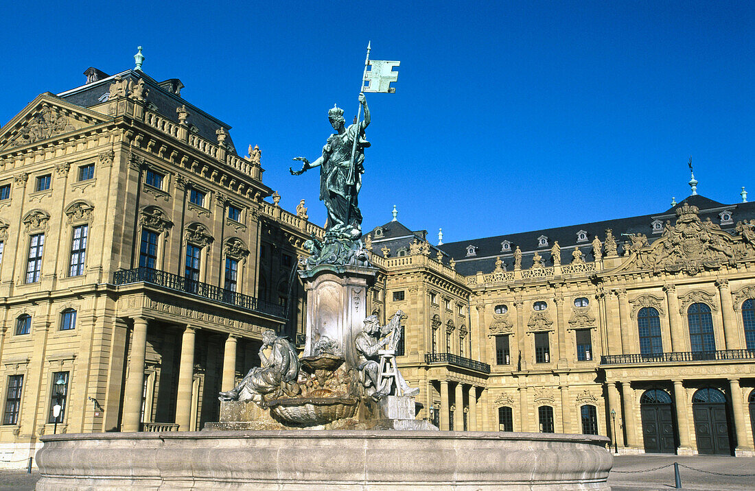 Baroque episcopal Residenz (a World Heritage Site). Würzburg. Germany