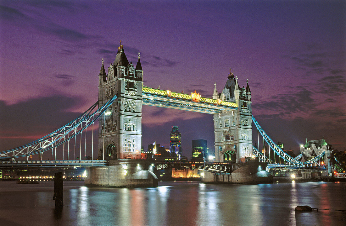 Tower Bridge. Thames river. London. England. UK.