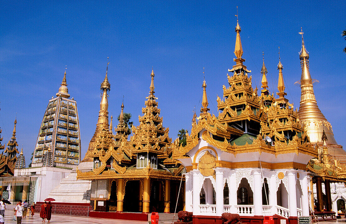 Shwe Dagon Pagoda. Yangon. Yangon division. Myanmar (Burma)