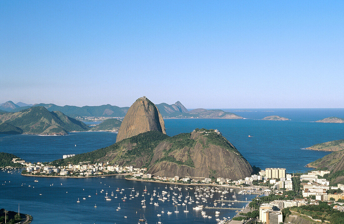 Botafogo bay and Sugarloaf. Rio de Janeiro. Brazil