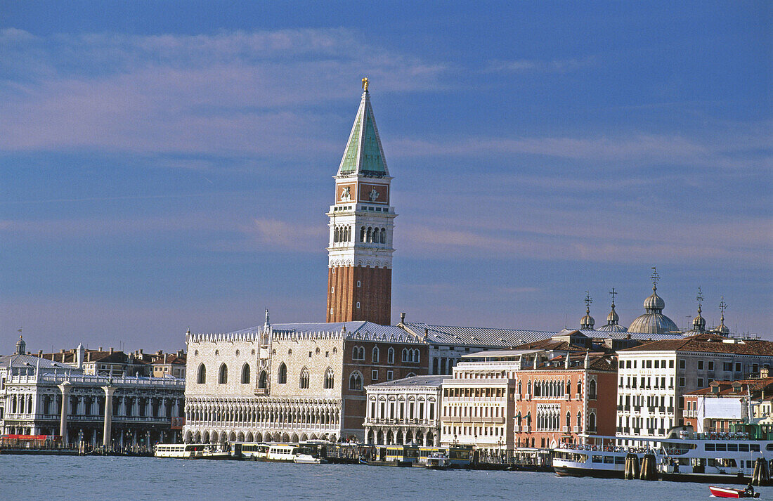 St. Mark s bell tower (campanile) and Doge s Palace. Venice. Veneto, Italy