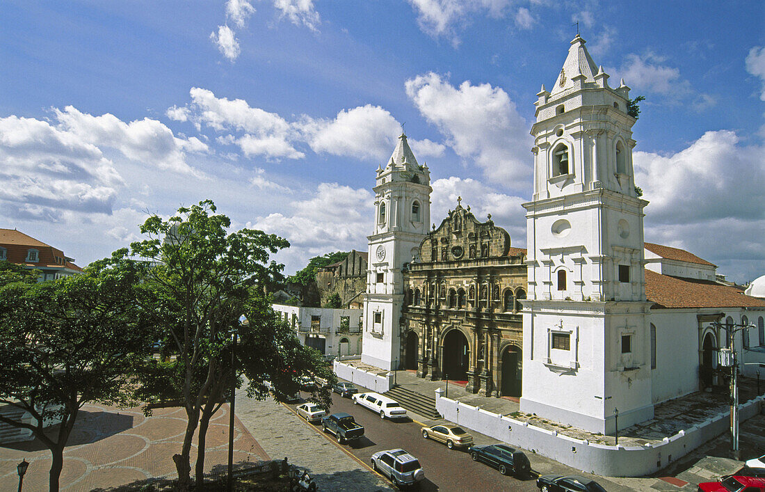 Cathedral in San Felipe district, old Panama City. Panama