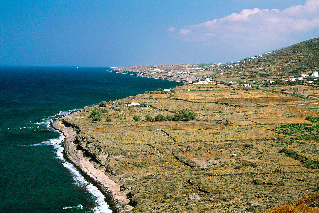 East coast of Santorini. Cyclades, Greece