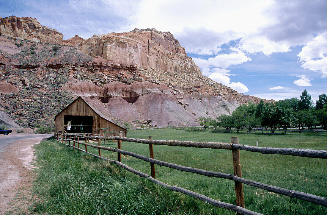 Barn. Fruita Historical District. Capitol Reef National Park. Utah. USA.