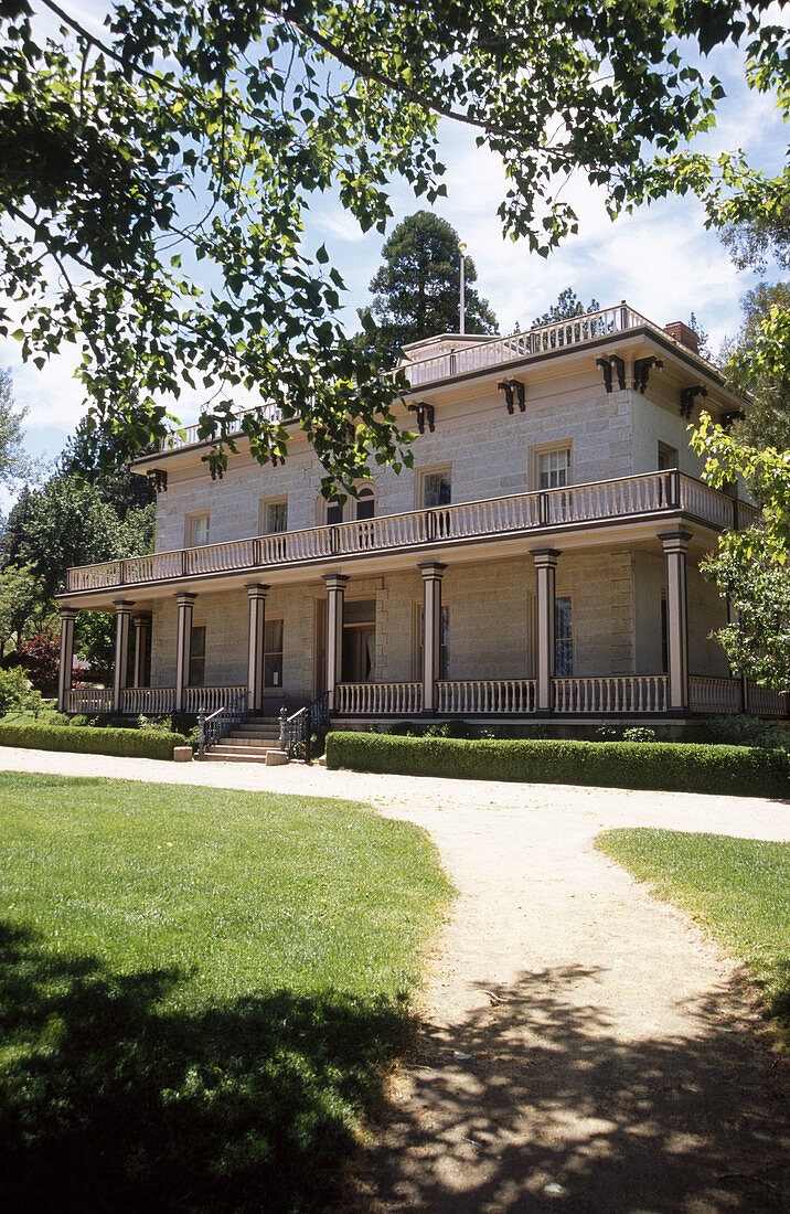 Bowers Mansion (1864) built by Sandy Bowers and wife Eilley Orrum with silver and gold from Comstock Lode. Nevada, USA