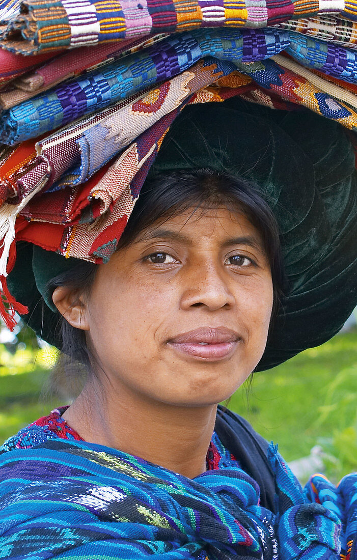 Woman portrait. Panajachel. Atitlán Lake. Sololá Department. Guatemala. Central America