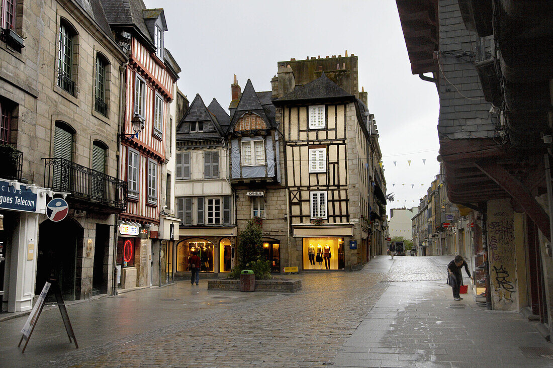 Rue Kereon (Kereon Street) Quimper. Finistère. Bretaña. Bretagne. Brittany. France