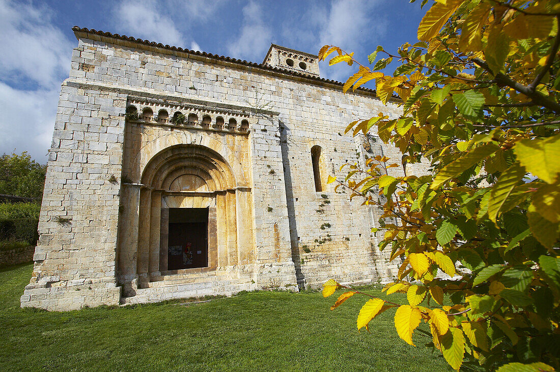 Romanesque church of Santa Cecilia. Molló. Ripollès Region. Girona Province. Catalonia. Spain.
