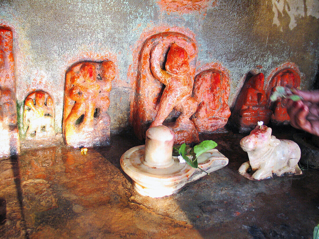 Offerings to Shiva. Varanasi (Banaras), Uttar Pradesh. India