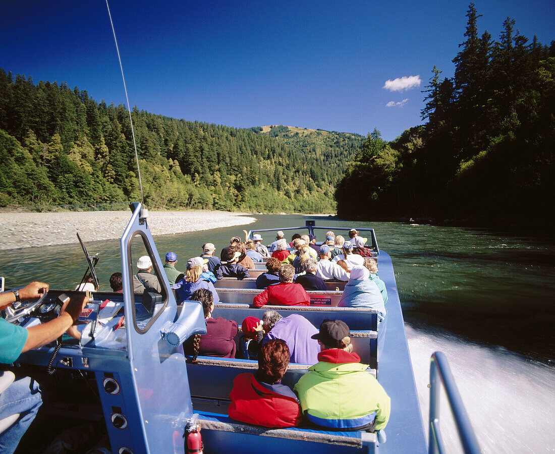 Rogue River from jet boat. Siskiyou National Forest. Curry County. Oregon