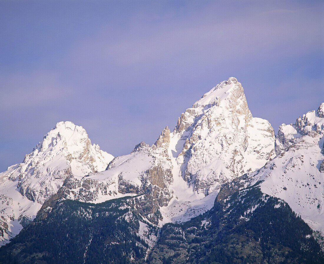 The Grand Teton (13770 feet-4197m). Grand Teton National Park. Teton County, Wyoming. USA.