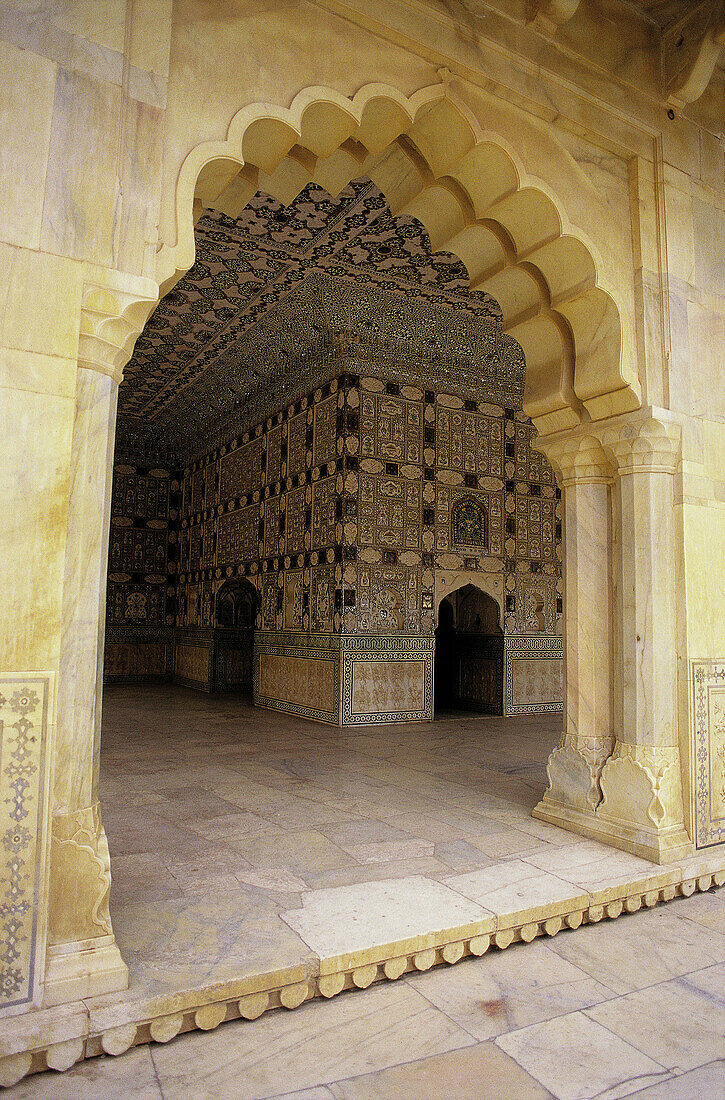 Gateway to one of the halls of the Amber Fort. Jaipur. India