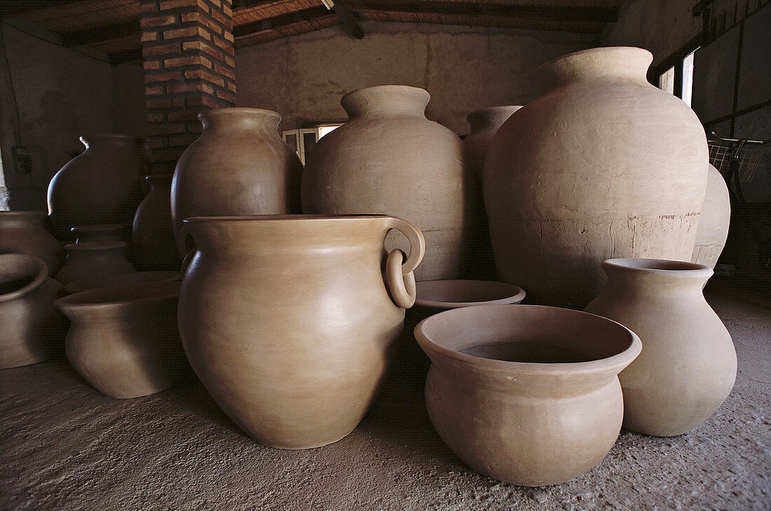 Clay jars before heating. Calchaquies valleys. Argentina
