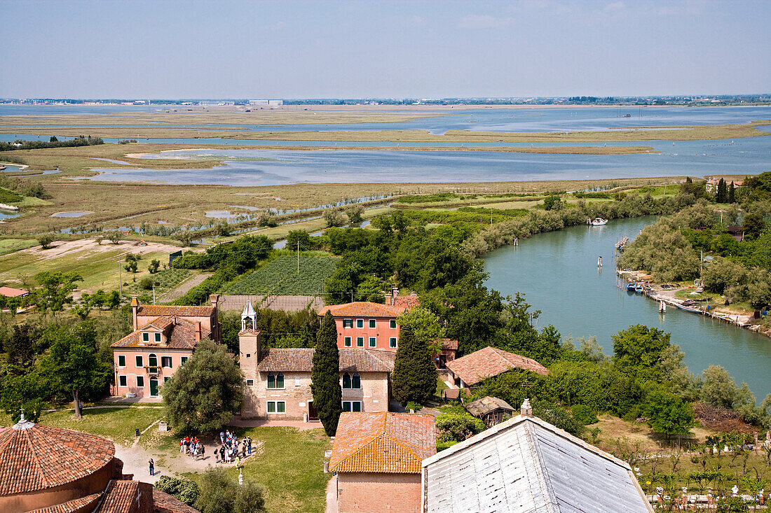 Blick vom Campanile, Torcello, Lagune, Venetien, Italien