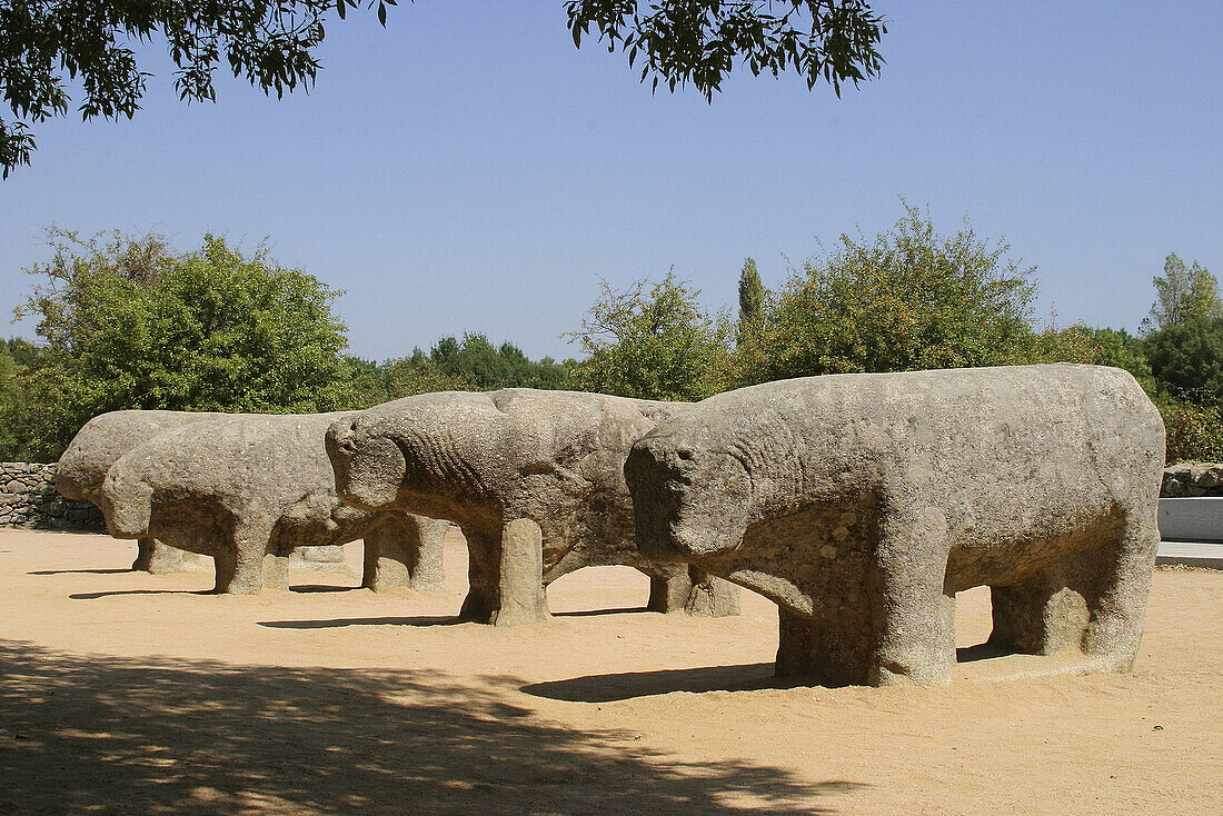 Toros de Guisando ( Guisando bulls ), celtic art, 3rd century B.C. El Tiemblo, Ávila province, Castilla-Léon, Spain